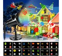 NEMMXUB Proyector Navidad Exterior, 12 Diapositivas Proyector Exterior Con Control Remoto Función, para Navidad Halloween Cumpleaños Fiesta Cotillon Nochevieja Regalo