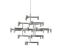 Nemo Crown, lámpara de suspensión, aluminio pulido - 113 cm