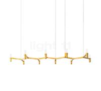 Nemo Crown Plana, lámpara de suspensión, bañado en oro - 168 cm