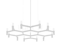 Nemo Crown Plana, lámpara de suspensión, blanco - 109 cm