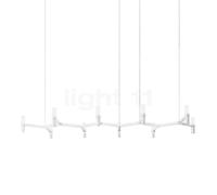 Nemo Crown Plana, lámpara de suspensión, blanco - 168 cm