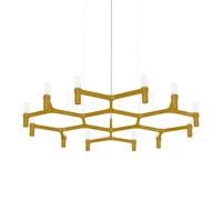Nemo Crown Plana, lámpara de suspensión, dorado - 109 cm