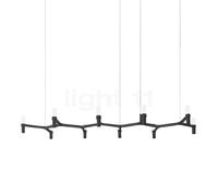 Nemo Crown Plana, lámpara de suspensión, negro - 168 cm