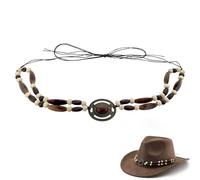 nemokamai Bandas de sombrero de vaquero para mujeres y hombres, banda trenzada para sombrero de paja occidental, sombreros de fieltro, banda vintage reemplazable