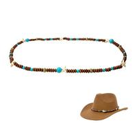 nemokamai Bandas de sombrero de vaquero para mujeres y hombres, banda trenzada para sombreros de fieltro de paja occidental, sombreros de vaquera, decoración multicolor, Multi, talla única