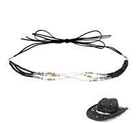 nemokamai Bandas de sombrero para hombres y mujeres, banda de cuero para sombrero de paja occidental, sombreros de fieltro, accesorios de sombrero de vaquero multicolor, Multi, talla única