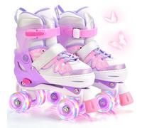 NEMONE Sirenita Patines de Ruedas Niñas Ajustable Patines 6 Ruedas para Niño y Principiantes Cumpleaños