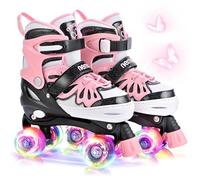 NEMONE Sirenita Patines de Ruedas Niñas Ajustable Patines 8 Ruedas para Niño y Principiantes Cumpleaños