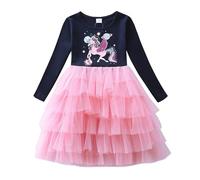 Nemopter - Vestidos para niña y princesa, vestidos para niños, primavera, boda, ceremonia, casual, para niños, vestido de 2-7 años, Azul - Unicornio, 4-5 Años