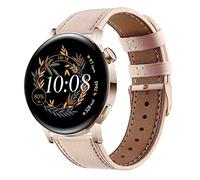NEMUALL Correa Compatible con Huawei Watch GT3/GT2 42mm Cuero Correa Pulseras de Repuesto para Honor Magic Watch 2 42mm/Galaxy Watch7 6 5 4, 20mm Banda de Piel (Rosa)