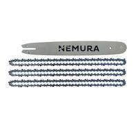 Nemura Guía de cadena 45 cm y Lote de 3 cadenas para motosierra - Compatible con Stihl MS250, MS250C, MS251, MS251C, 025-68 Eslabones - Passo 325" - Calibre 1,6 mm - Servicio postventa en Español