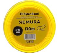 Nemura - Hilo redondo para desbrozadora, diámetro: 2,00 mm, L: 130 m, compatible con otras marcas - Alta durabilidad - Calidad profesional - Marca francesa