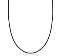 Nenalina collar de mujer con cinta de seda de 2 mm negro, cordón de seda para colgantes de joyería, collar de tela con cierre de mosquetón de plata de ley 925 chapada en oro, 0103580420, 45, Tela