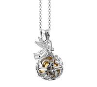 Nenalina EFS-040 - Collar de 80 cm con llamador de ángeles, incluye bola y alas de ángel, colgante de plata de ley 925