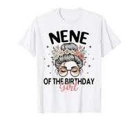 NENE of The Birthday Girl Messy Bun - Gafas de Sol Florales para Fiesta Camiseta