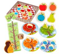 Nene Toys El Frutal, Juego de Mesa Cooperativo para Niños Desde 2 Años | Juego Infantil de Madera para Aprender Colores y Números - Fomenta el Trabajo en Equipo y el Aprendizaje en Familia