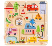 Nene Toys Laberinto Magnético para Niños 2+ Años - Juego Magnético Busy Board - Juguete de Viaje Coche/Avión - Montessori Educativo, Motricidad Fina & Coordinación Ojo-Mano - Tablero de Madera