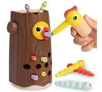 Nene Toys Pajarito Carpintero - Juguete Educativo Magnético para Niños de 2+ Años - Mejora Habilidades Motoras Finas y Reconocimiento de Colores - Juego Educativo Niños Niñas 2 3 Años [Nueva Versión]