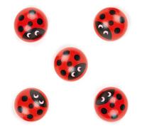 Nene Toys - Set de 5 Piezas de Repuesto de Madera para el Juego de asociación de Mariquita - Mariquitas de Madera Artesanal de Calidad [Ideal para Piezas perdidas]