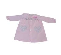 Nenel Bata Escolar Personalizada - Babi escolar infantil con Nombre Bordado - Mandilón personalizado para Niños - Modelo Amore (Rosa, 5-6 Años)