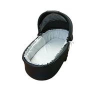 Nenel Cubre capazo A Medida o Funda para capazo Recortada y Paredes Acolchadas + sábana Bajera - Piqué (Gris)