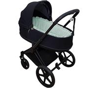 Nenel Cubre capazo o Funda Recortada para capazo A Medida Paredes Acolchadas + sábana Bajera - Vichy Menta