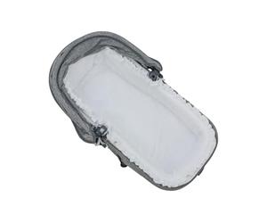 Nenel Cubre capazode Invierno o Funda Recortada para capazo A Medida Paredes Acolchadas + sábana Bajera - Coralina Blanca