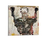 NENGKUAI Póster artístico de graffiti callejero de Jean-Michel Basquiat Boxer, póster artístico para pared, lienzo impreso, pintura decorativa, marco; 50 x 50 cm