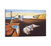 NENGKUAI Póster de Salvador Dali Persistence Of Memory Un clásico de arte surrealista para pared, lienzo impreso, pintura decorativa; marco; 30 x 45 cm