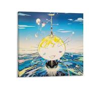 NENGKUAI Póster de Takashi Murakami Work Mamu From The Sky - Lienzo decorativo para pared, marco de 50 x 50 cm