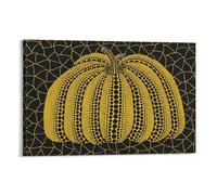 NENGKUAI Póster de Yayoi Kusama (Calabaza de 1997) para pared, lienzo impreso, pintura decorativa, marco; 60 x 90 cm
