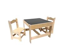 Nenitus Mesa Infantil con Sillas - Montessori de Madera, Pizarra Infantil, Sillitas