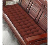 NENIUX Cojín grueso para banco de 2 y 3 plazas, cojín para asiento de jardín, porche, columpio, para patio, cocina, comedor, oficina, interior y exterior, 170 x 48 x 8 cm, color marrón oscuro