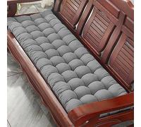 NENIUX Cojín grueso para banco de 2 y 3 plazas, cojín para asiento de jardín, porche, columpio, para patio, cocina, comedor, oficina, interior y exterior, 155 x 48 x 8 cm, color gris