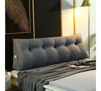 NENIUX Cojín triangular para respaldo, almohada de lectura, almohada de respaldo, cabecero de cama, almohada lumbar triangular para cama, sofá, ventana de bahía tatami, 100 x 50 x 20 cm, gris oscuro