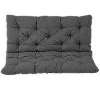 NENIUX - Cojines de repuesto para banco de columpio de porche, columpio de exterior, cojín de asiento de 2/3 plazas, tapete suave con lazos para patio, jardín, 150 x 100 x 8 cm, gris oscuro