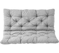 NENIUX - Cojines de repuesto para banco de columpio de porche, columpio de exterior, cojín de asiento de 2/3 plazas para muebles, tapete suave con lazos para patio, jardín, 150 x 100 x 8 cm, gris