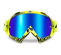 NENKI Gafas de motocross NK-1019 MX ATV Off Road Dirt Bike Gafas unisex para adultos (flecha amarilla, lente azul iridio)