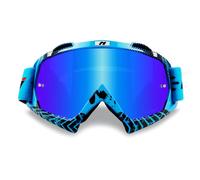 NENKI Gafas de motocross NK-1019 MX ATV Off Road Dirt Bike Gafas unisex para adultos (flecha azul, lente azul iridio)