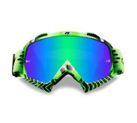 NENKI Gafas de motocross NK-1019 MX ATV Off Road Dirt Bike Gafas unisex para adultos (flecha verde, lente verde iridio)