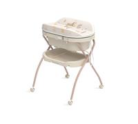 Neno Breza - Bañera para bebé 2 en 1 con estructura y cambiador, plegable, portátil, con tubo de drenaje y estante, hasta 15 kg