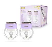 NENO Sole Twin Sacaleches Eléctrico Portátil Manos Libres, Extractor de Leche Materna con Bridas de 24 mm, 3 Modos y 8 Niveles de Succión, Saca Leche Materna Electrico Postparto, Breast Pump 2 unidad
