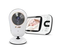 Neno® Vigilabebés Vera con cámara de 3,2 Pulgadas, Monitor de bebé, 2 vías, visión Nocturna, 8 Canciones de Cuna, Sensor de Temperatura, Modo VOX, Rango de señal de 50 m en Interiores hasta 260 m al