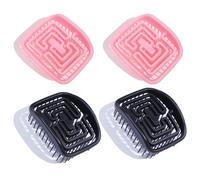 NentMent Paquete de 2 cepillos de champú para el cuero cabelludo y el cuero cabelludo, masajeador de limpieza profunda, cepillos ahuecados con cerdas largas para lavar el cabello seco y húmedo,