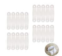 NentMent Paquete de 20 soportes para escobas, banda de goma, correa elástica, piezas de repuesto para soportes de fregona autoadhesivos, montaje en pared, organizador de agarre adhesivo, gancho para