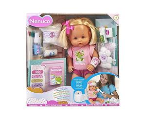 Nenuco Cura Sana, Muñeca para Jugar a los médicos con tu bebé, con tiritas de Colores y el Kit médico para Curar a la muñeca, Juguete indicado para niños y niñas de 3 años, Multicolor