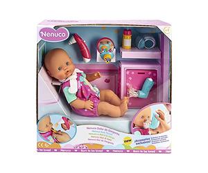 Nenuco - Dolor De Garganta, juega a cuidar a Nenuco malito, incluye accesorios divertidos con luz, sonido y olor como un termo-chupete se pone rojo cuando tiene fiebre y ropita. FAMOSA (700015152)