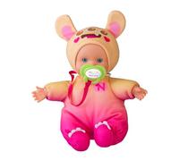 Nenuco Monster Friends Amarillo Personalizado, Mini Muñeco Bebé de 15 cm | Cuerpo Blandito, Vestido Diseño Amarillo Pastel, Chupete Personalizado, Colecciona Modelos, Famosa (NFNB1200)