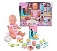 Nenuco - Muñeco bebé con Accesorios de comiditas y merienditas para Hacer Las papillas, con 2 Juguetes electrónicos, batidora y Cuchara, niñas y niños de 4 años, Famosa (NFN43000), Versión Actual