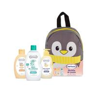 Nenuco Pack Bebé Mochila de Paseo Pingüino, con Gama Completa, Colonia, Jabón, Champú, 3x200ml